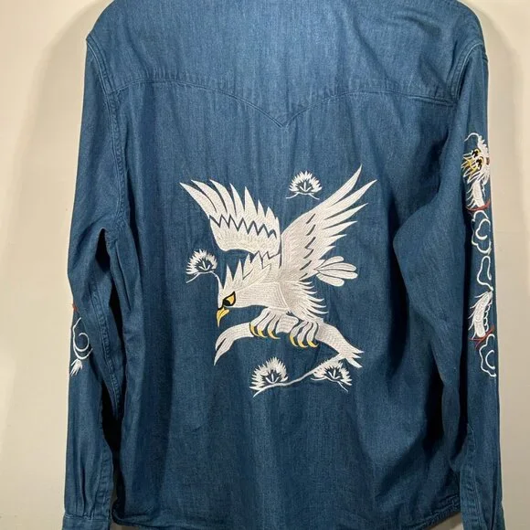 Levi's denim Barstow shirt with embroidery - Picture 2 of 8